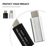 2 PCS Data Blocker USB Type-C Adapter Juice Jacking Prevention Charging Defender Female USB-C Gender Change Hacking gadget
