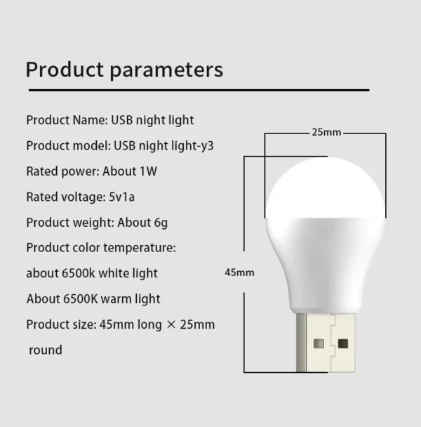 3/2/1PCS Mini USB Plug Lamp Computer Mobile Power Charging USB Small LED Night Light Eye Protection Light 5V 1A USB Gadgets