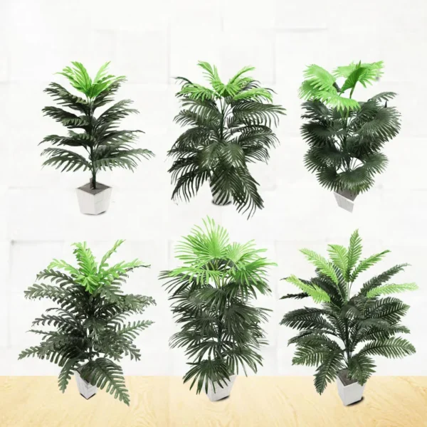 45-90cm Tropical Palm Tree Large Monstera Artificial Plants Large Coconut Tree With Foliage Wedding Home Garden Balcony Decor