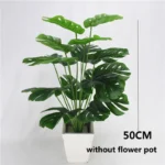 45-90cm Tropical Palm Tree Large Monstera Artificial Plants Large Coconut Tree With Foliage Wedding Home Garden Balcony Decor