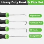 4Pcs Car Pick and Hook Set Automotive O Ring Oil Seal Gasket Puller Remover Craft Hand Tool Auto Disassembly Accessories