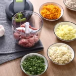520ml Manual Food Chopper Hand Pull String Vegetable Cutter Onions Garlic Chopper Portable Food Mincer for Garlic Ginger Fruits