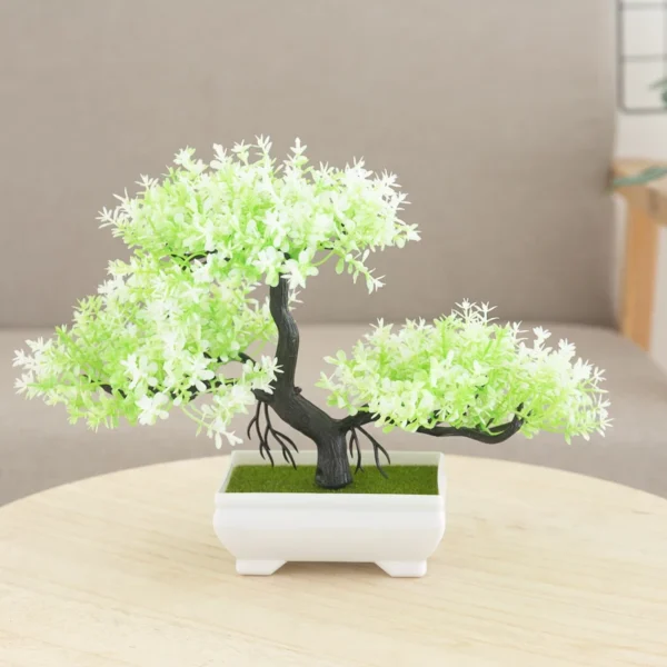 Artificial Plastic Plants Bonsai Small Tree Pot Fake Plant Potted Flower Home Room Table Decoration Garden Arrangement Ornaments