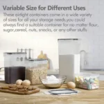 Kitchen Food Storage Containers Set, Pantry Organization and with Easy Lock Lids, 8 Pieces &Organ