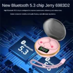 Led Display Headphones Led Power Display Hifi Stereo Sound Invisible Mini By-8 Consumer Electronics Stereo Music Headphones