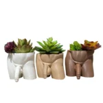 Man Body Art Flower Vase Nordic White Human Trousers Pot Creative Figureins Home Garden Terrace Crafts Flowerpot Ornament Decor