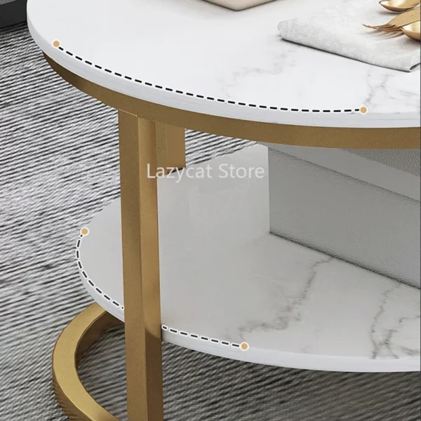 Marble Luxury Coffee Table Modern Nordic Living Room Iron White Coffe Table Center Console Table Dining Muebles Home Furniture