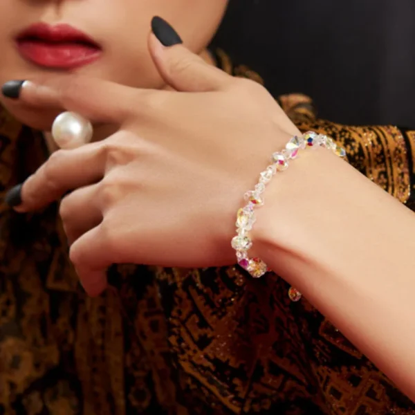 New AB Butterfly Crystal Beaded Bracelets Women Sweet Temperament Handwork Bracelets&Bangles Charms Jewelry Making Men Bracelet