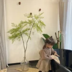 New Artificial Southern India Large Bamboo Leaf Tropical Rainforest Green Tree Garden Outdoor Living Room Bonsai Home Decoration