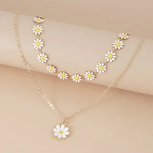 New-Double-Layer-Daisy-Flower-Clavicle-Chain-Necklace-for-Women-Korean-Butterfly-Evil-Eye-Choker-Wedding-1.webp