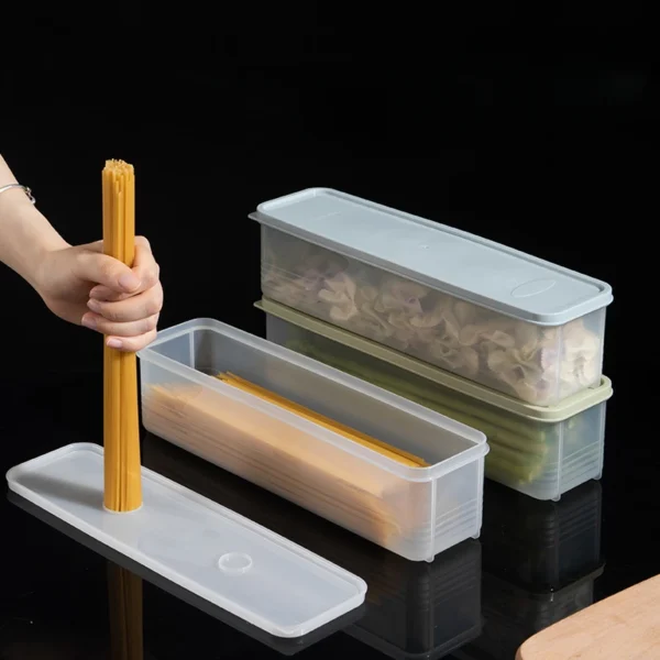 Noodle Storage Box Useful Things for Kitchen Accessory Long Noodles Crisper Box Airtight Containers for Food Item Boxes Home