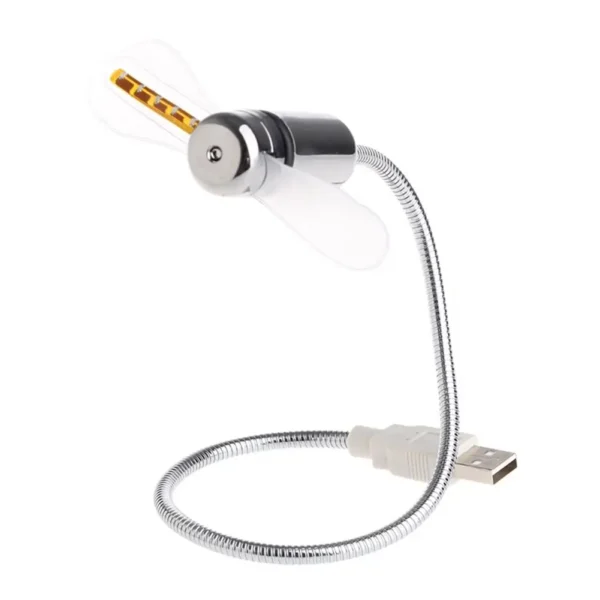 Rechargeable Usb Mini Fan With Time Temperature Display And Led Light Cool Gadget Holiday Gifts Gadgets Electronic Computer Part