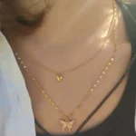 Shiny Layeyed Crystal Rhinestone Micropaved Butterfly Neclace for Women Girls Korean Clavicle Chain Choker Necklaces Jewelry