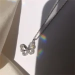 Shiny Layeyed Crystal Rhinestone Micropaved Butterfly Neclace for Women Girls Korean Clavicle Chain Choker Necklaces Jewelry